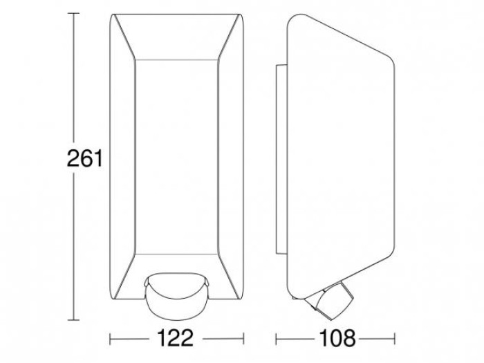 Steinel Außenleuchte L 30 S Anthrazit, 180° Bewegungsmelder, 10 m Reichweite, E27 Fassung, Design-Wandlampe außen schlagfest Mit Sensor Single 068899